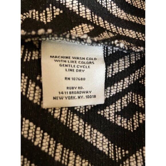 Ruby Road Jacket Womens Black White Size 14 Machu Picchu Tribal Printed Corpcore - Picture 6 of 6